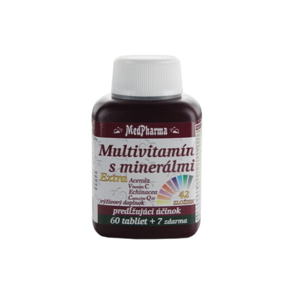MEDPHARMA Multivitamín s minerálmi extra 42 zložiek 60 + 7 tabliet ZADARMO