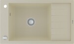 MEXEN MEXEN - Elias granitový drez 1 misa drez s vypúšťaním krátky odkvapkávač 795x480 mm, béžová 6511791005-69