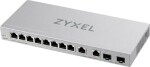 ZyXEL Zyxel XGS1210-12 - V2 - Switch - managed - 8 x 10/100/1000 + 2 x 100/1000/2.5G + 2 x 1 Gigabit/10 Gigabit SFP+ (Uplink) - Desktop, wandmontierbar
