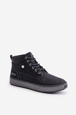 Šnurovacie pánske členkové topánky Big Star Hi-Poly System Black 40