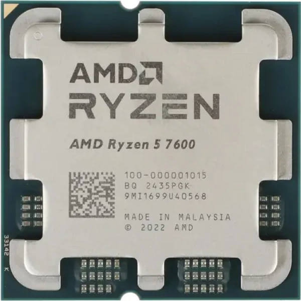 AMD RYZEN 5 7600 @ 3.8GHz - TRAY / Turbo 5.1GHz / 6C12T / L2 6MB L3 32MB / AM5 / Zen 4 / 65W (100-000001015)