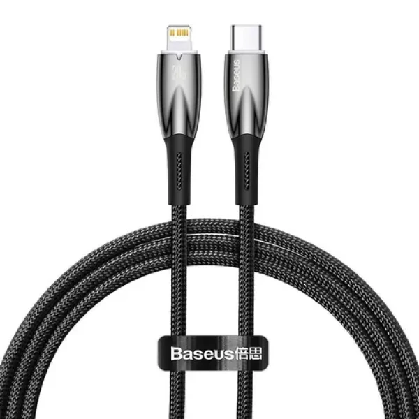 Baseus CADH000001 Kábel USB-C (M) - Lightning (M) 1 m čierna / 20W (CADH000001)