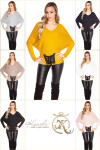 Trendy KouCla bat sweater with lacing Einheitsgroesse