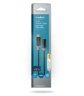 Nedis USB-C audio adaptér čierny / Adaptér / USB-C zástrčka - 3,5 mm jack / 1 m (CCBW65960AT10)