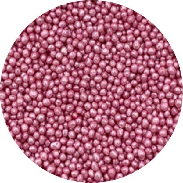 Cukrové perličky ružové metalické 2mm 1kg - I LOVE CAKES - I LOVE CAKES