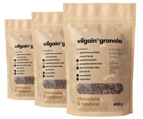 Vilgain Granola – 3× čokoláda a kešu 400 g