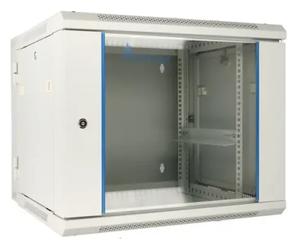 Extralink 12U 600x600 sivá / Nástenný rozvádzač / 19" / dvojsekčné / sklenené dvere / nosnosť 60 kg (EX.12912)