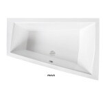 BESCO - Asymetrická vaňa INTIMA DUO SLIM - Nožičky k vani - S nožičkami, Rozmer vane - 180 × 125 cm, Spôsob prevedenia - Pravé VANINTID18SLIMP + OLVPINOZSTELID