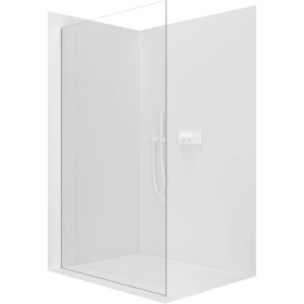 CERANO - Sprchová zástena Walk-in Crystal Ľ/P - 8 mm - bezvzperový systém - biela matná, transparentné sklo - 130x200 CER-8050BD6651