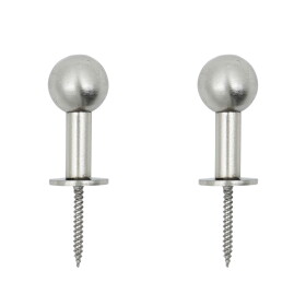 House Doctor Kovový vešiak Ball Silver Finish Small – set 2 ks