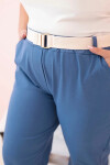 Dámske Plus veľkosť bavlnené nohavice s opaskom Denim 6XL