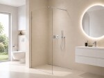 CERANO - Sprchová zástena Walk-in Orbis Round Ľ/P - 8 mm - okrúhla vzpera - chróm, transparentné sklo - 160x200 CER-978754