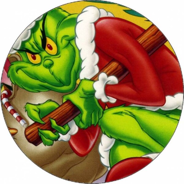 Jedlý papier Grinch a darčeky 19,5 cm - Pictu Hap - Pictu Hap