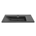 Nábytkové umývadlo SAT B-Way 81x46 cm čierna matná otvor pre batériu uprostred SATBWA8046BKM SATBWA8046BKM