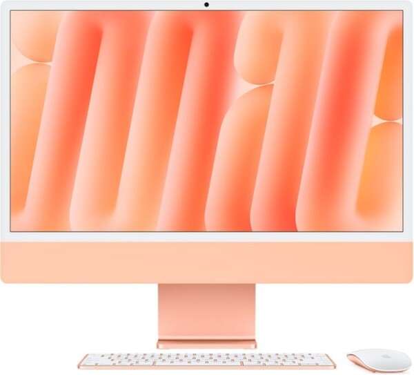 Apple APPLE iMac Z1EW 59,62cm 23,5Zoll Standardglas M4 10C CPU/10C GPU/16C N.E. 16GB 512GB SSD Gbit Eth MM MaKey TID DE Orange