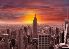ENJOY Puzzle Západ slnka NAD panorámou New Yorku /1000 dielikov/ od 14 rokov