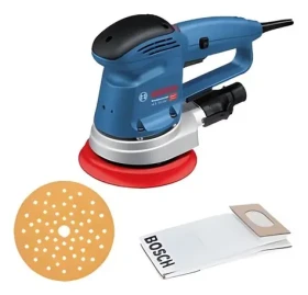 BOSCH GEX 34-150 Professional / Excentrická brúska / 340 W / 150 mm / regulácia otáčok / odsávanie prachu (0601372800)