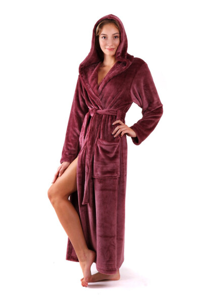župan Siena s kapucí dámský mauve wine L