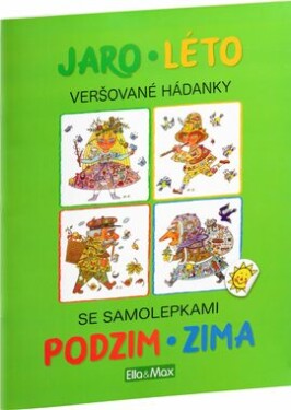 Presco Group Ellaamp;Max JAR, LETO, JESEŇ, ZIMA – Kniha samolepiek a hádaniek