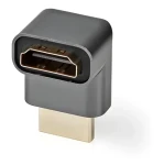 Nedis Adaptér HDMI (F) - HDMI (M) sivá / Adaptér / uhlový 270 ° / pozlátené konektory / hliník (CVTB34902GY)