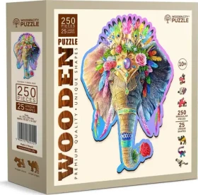 Wooden City Drevené puzzle Elegantný slon