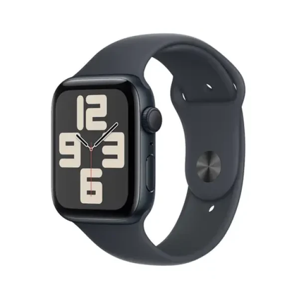 Apple Watch SE (2024) GPS 44mm Temne atramentové hliníkové telo - Temne atramentový športový remienok S/M / 140-190 mm (MXEJ3QC/A)