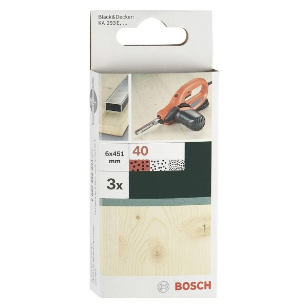 Bosch Accessories 2609256234 brúsny pás Zrnitosť 40 (d x š) 451 mm x 6 mm 3 ks; 2609256234