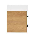 Kúpeľňová skrinka s umývadlom a čiernou úchytkou SAT Cube Way 60x53x46 cm dub Hickory mat CUBE46C602DHSATCWL CUBE46C602DHSATCWL
