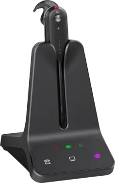 Yealink WH63 E2 Teams čierna / Bezdrôtové slúchadlá s mikrofónom / DECT / Do uší (1208711)