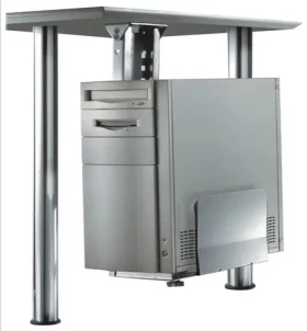 Neomounts CPU-D200SILVER strieborná / držiak PC pod stôl / výška pc 39-54 cm / šírka pc 13-23 cm / nosnosť 30 kg (CPU-D200SILVER)