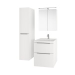 Mereo Mailo, kúpeľňová skrinka s umývadlom z liateho mramoru 101 cm, dub Riviera, chróm madlo CN522M