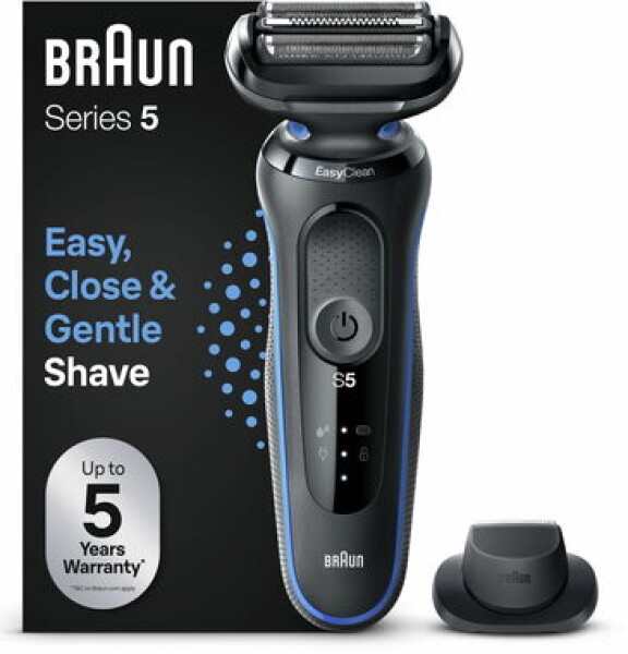 Braun Series 5 51-B1200s WetDry modrá-čierna / Holiaci strojček / 50 min prevádzka (432630)