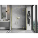 MEXEN/S - Mist-H sprchové dvere krídlové pravé 120, transparent, zlatá 8A5-120-001-50-00-P