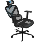 ThunderX3 YTC-Mesh čierno-modrá / Ergonomická stolička / nastaviteľné / sieťované / pojazdové kolieska / nosnosť 125 kg (TEGC-3066001.B1)