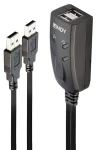 Lindy USB prepínač klávesnice a myši čierna / KVM switch / 3x USB 2.0 / kábel 1,1 m (32165)