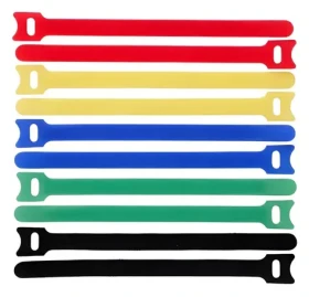 Lanview Sťahovacia páska Hook Loop viacfarebná / Sťahovacia páska / 150 mm / 12 mm / 10 ks/balenie (LVT-CABLESTRAPS1512-10MULTI)