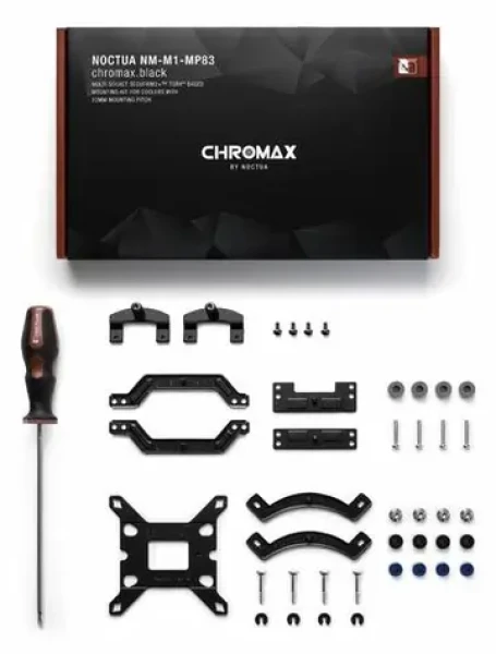 Noctua NM-M1-MP83 mounting Kit chromax čierna / Montážna sada pre Noctua s rozstupom 83 mm (NM-M1-MP83 ch.bk)