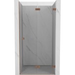 MEXEN/S - Lunar-F skladacie sprchové dvere pravé 90, transparent, meď kartáčovaná 836-090-000-65-00-P