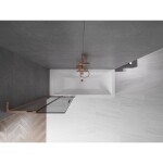 MEXEN/S - Velar L dvojkrídlová posuvná vaňová zástena 75 x 150, grafit, meď kartáčovaná 896-075-003-41-65