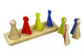 Moyo Montessori Moyo Montessori Veľké zlomkové kuželky so stojanom