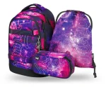BAAGL SET 3 - Školský set Skate max Galaxy: batoh / peračník / sáčok (A-35009)