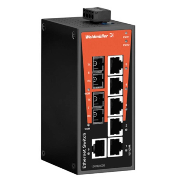 Weidmüller IE-SW-BL08T-6TX-2SC priemyselný ethernetový switch; 1240920000