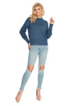 Dámsky sveter 70035 Jeans modrá - PeeKaBoo UNI jeans-modrá