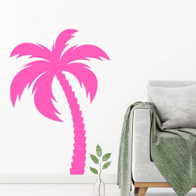 Veselá Stena Samolepka Palma Farba: růžová, Veľkosť: 100 x 69 cm