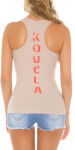 Sexy KouCla Finerib-Tanktop with rhinestones Einheitsgroesse