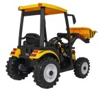 Mamido Detský elektrický traktor MEGA D68 24V s prívesom žltý