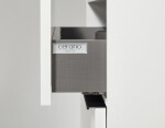 CERANO - Kúpeľňová skrinka Velora - biela matná, úchytka čierna + umývadlo z lit. mramoru Vita - biela lesklá - 70x63x46,5 CER-8050BD83986