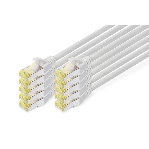 Digitus DK-1644-A-005-10 RJ45 sieťové káble, prepojovacie káble CAT 6A S/FTP 0.50 m sivá 1 ks; DK-1644-A-005-10