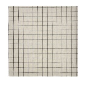 House Doctor Bavlnený obrus Join Black/Off-white 150 x 150 cm