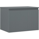 MEXEN/S - Rivel kúpeľňová skrinka pod umývadlo 70 cm s doskou, 1 šuplík, reliéf, grafit mat 91A20-07047-1-BFC66